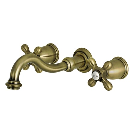 Kingston Brass Roman Tub Faucet, Antique Brass, Wall Mount KS3023AX